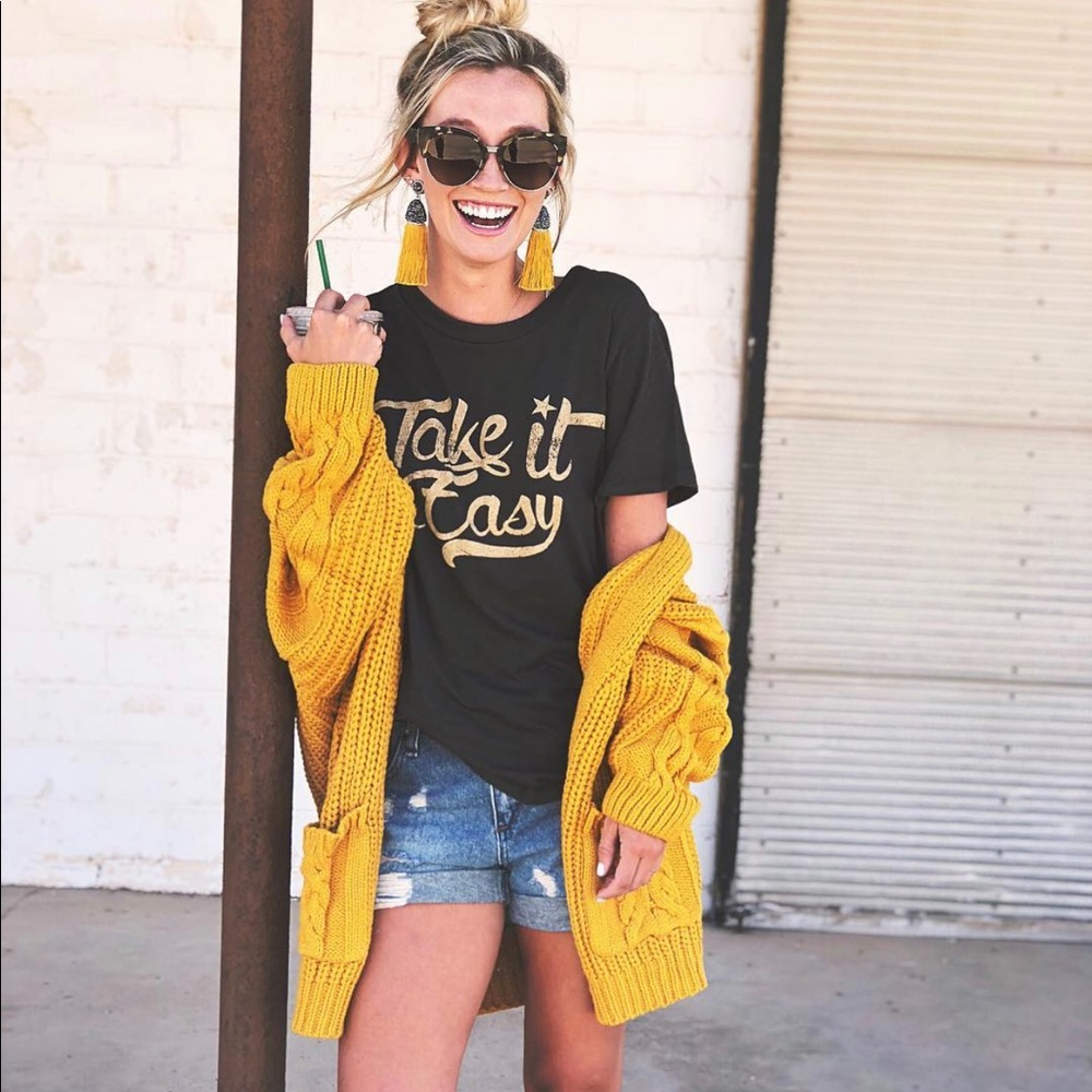 Molly Phillips mustard tassel earrings